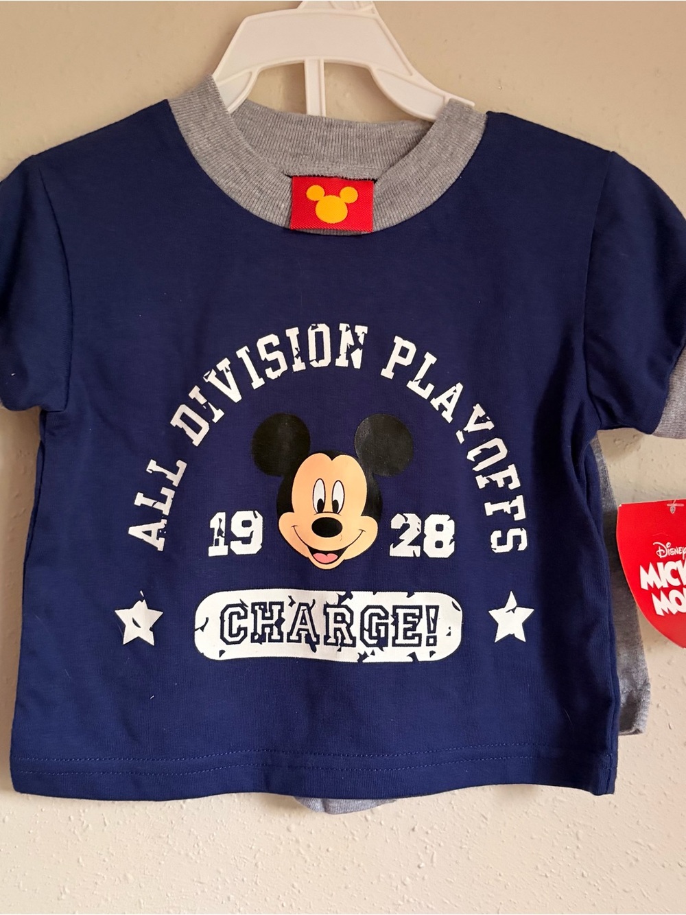 Vintage Y2K Disney Mickey Mouse Navy Blue Two piece shorts set